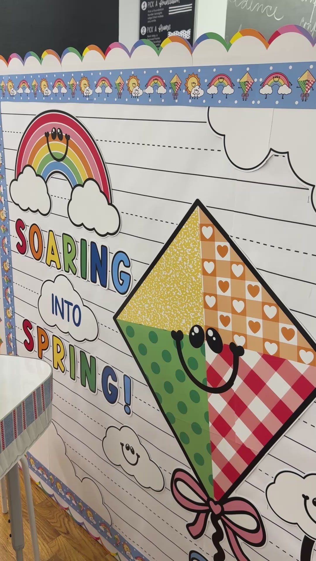90s teacher seasonal spring bulletin board set 