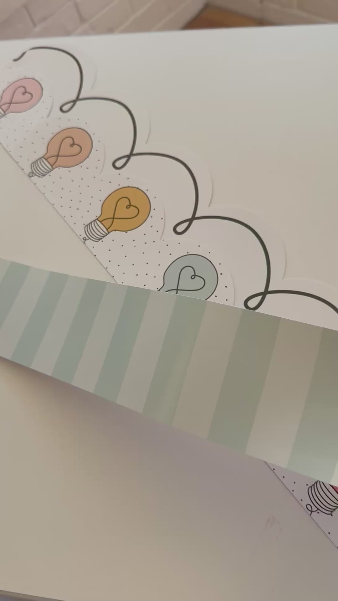 Favorite white border, bright ideas pastel light bulb border, frosted mint stripes border 