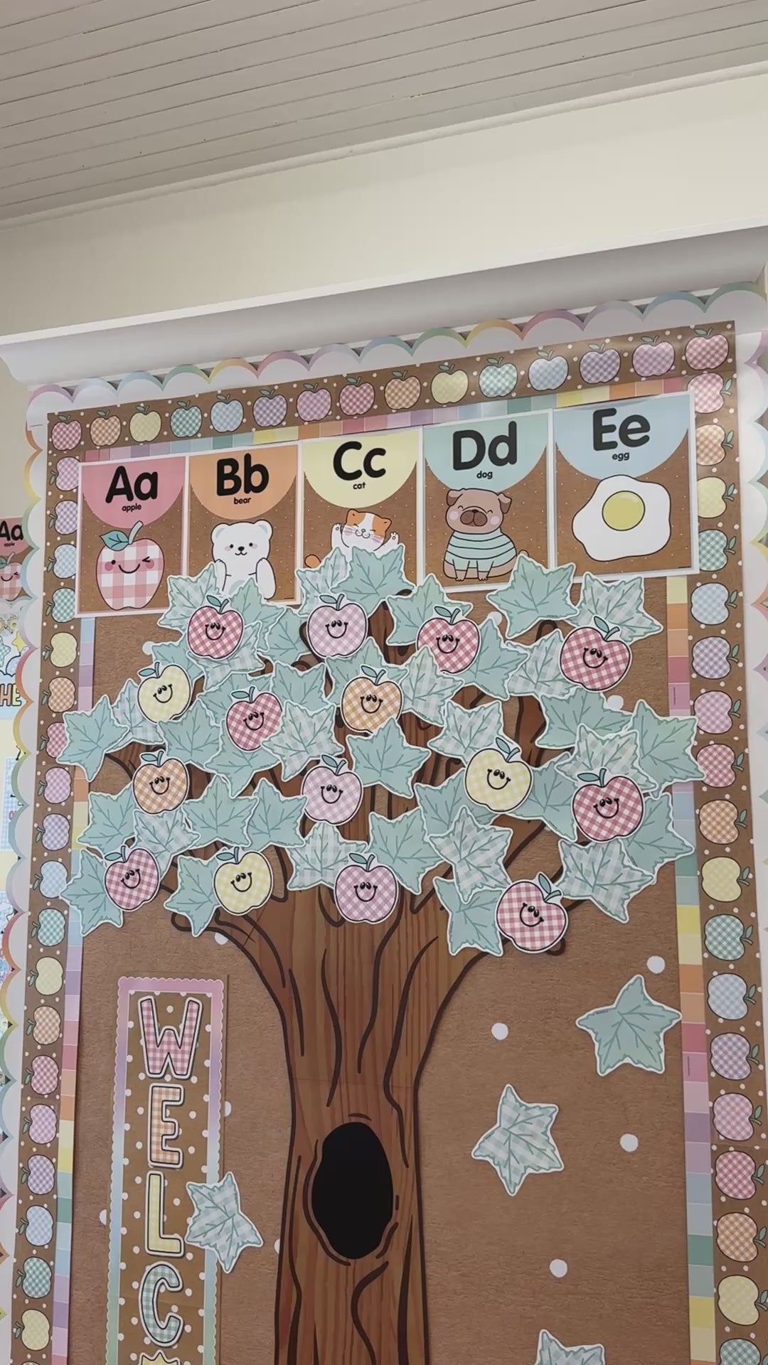 A year in pastel seasonal tree