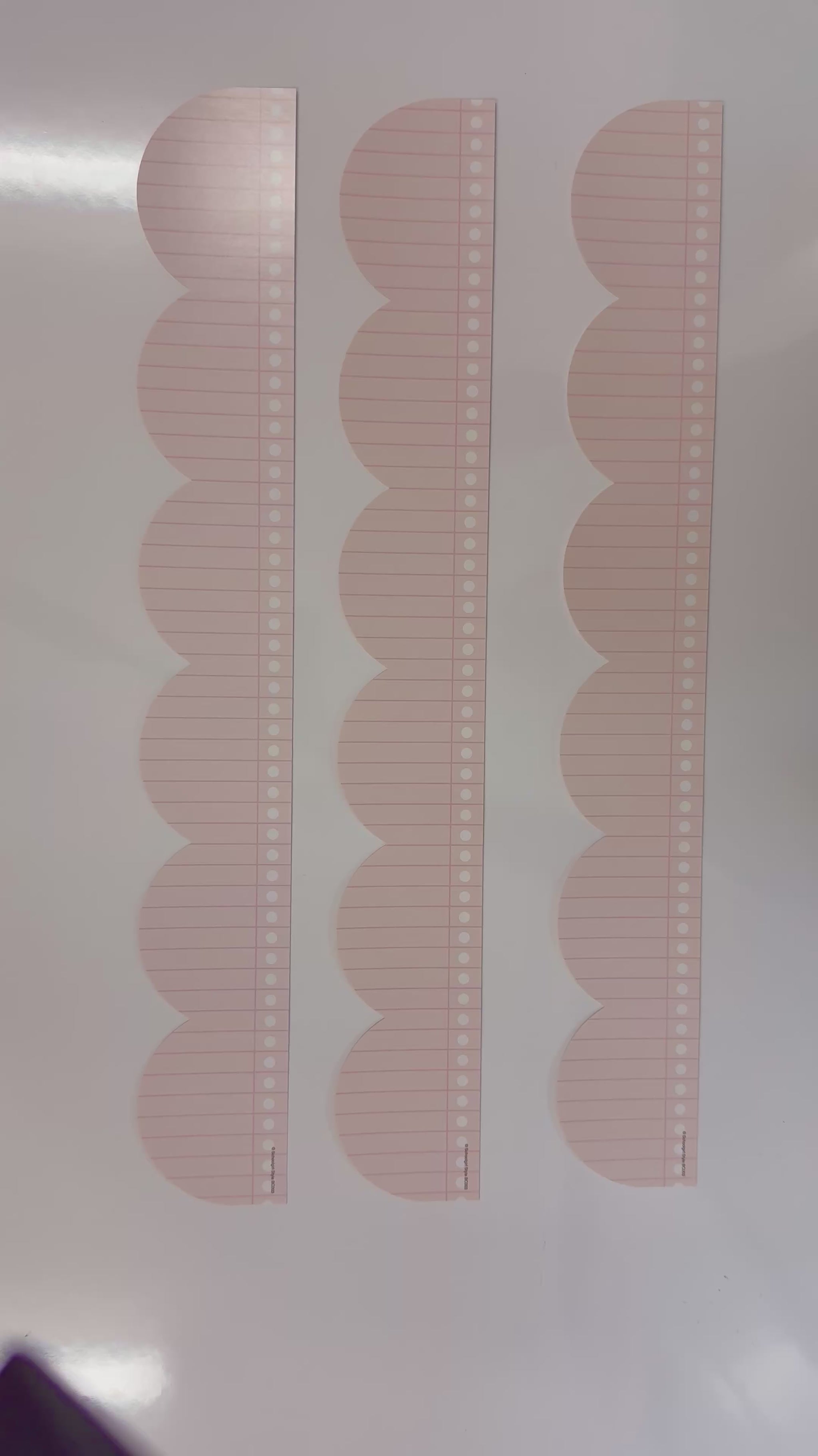 pastel pink notebook paper border 