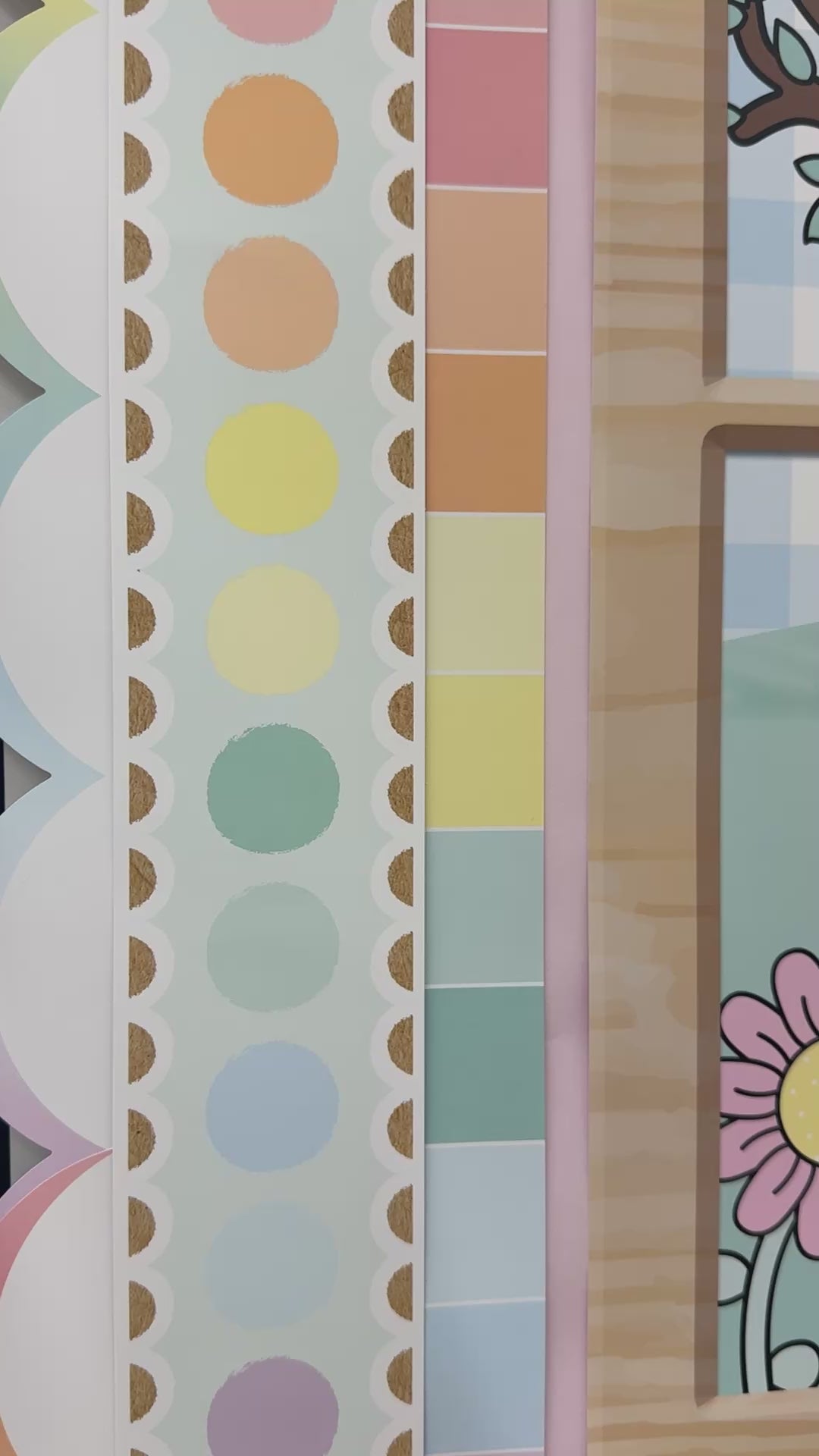 A year in pastel rainbow border