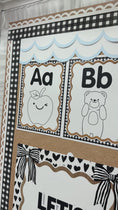 Load and play video in Gallery viewer, Printable Classic Black and White Alphabet Posters with Images | Simply Sweet

