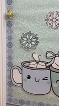 Load and play video in Gallery viewer, Winter Pre-Printed Door Decor Bulletin Board Set | Sweet Sips and Snowflakes
