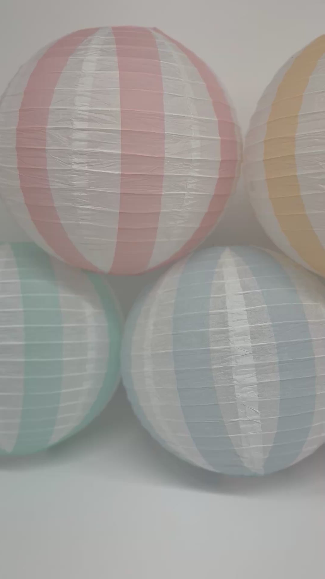 striped pastel lanterns