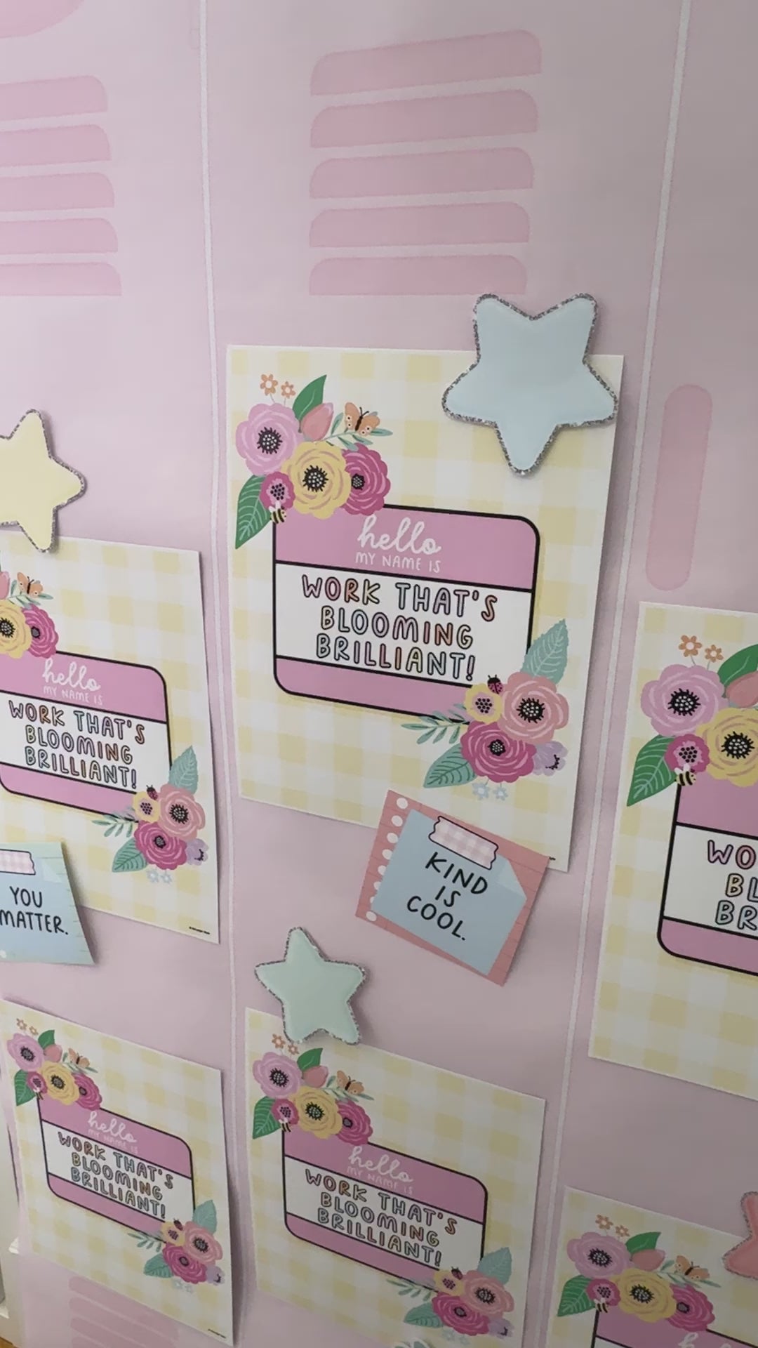pastel locker sticker bulletin board cutouts 