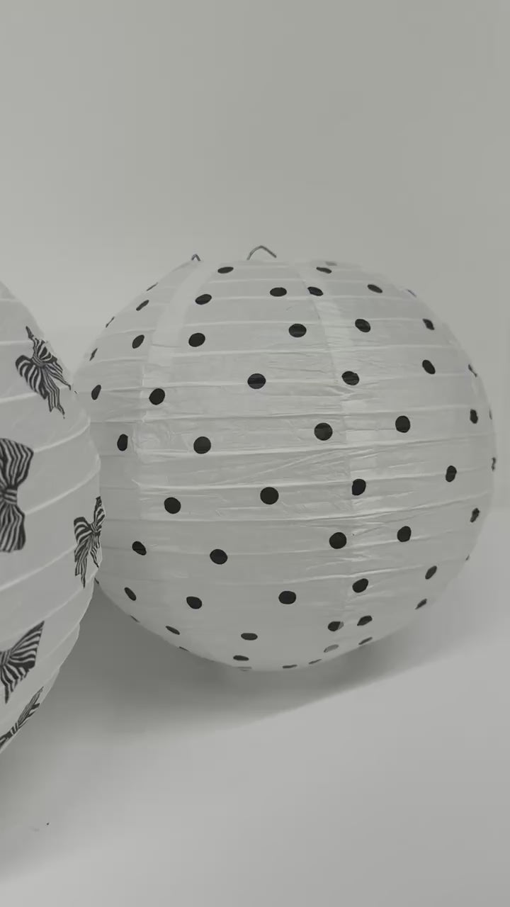 black and white lanterns
