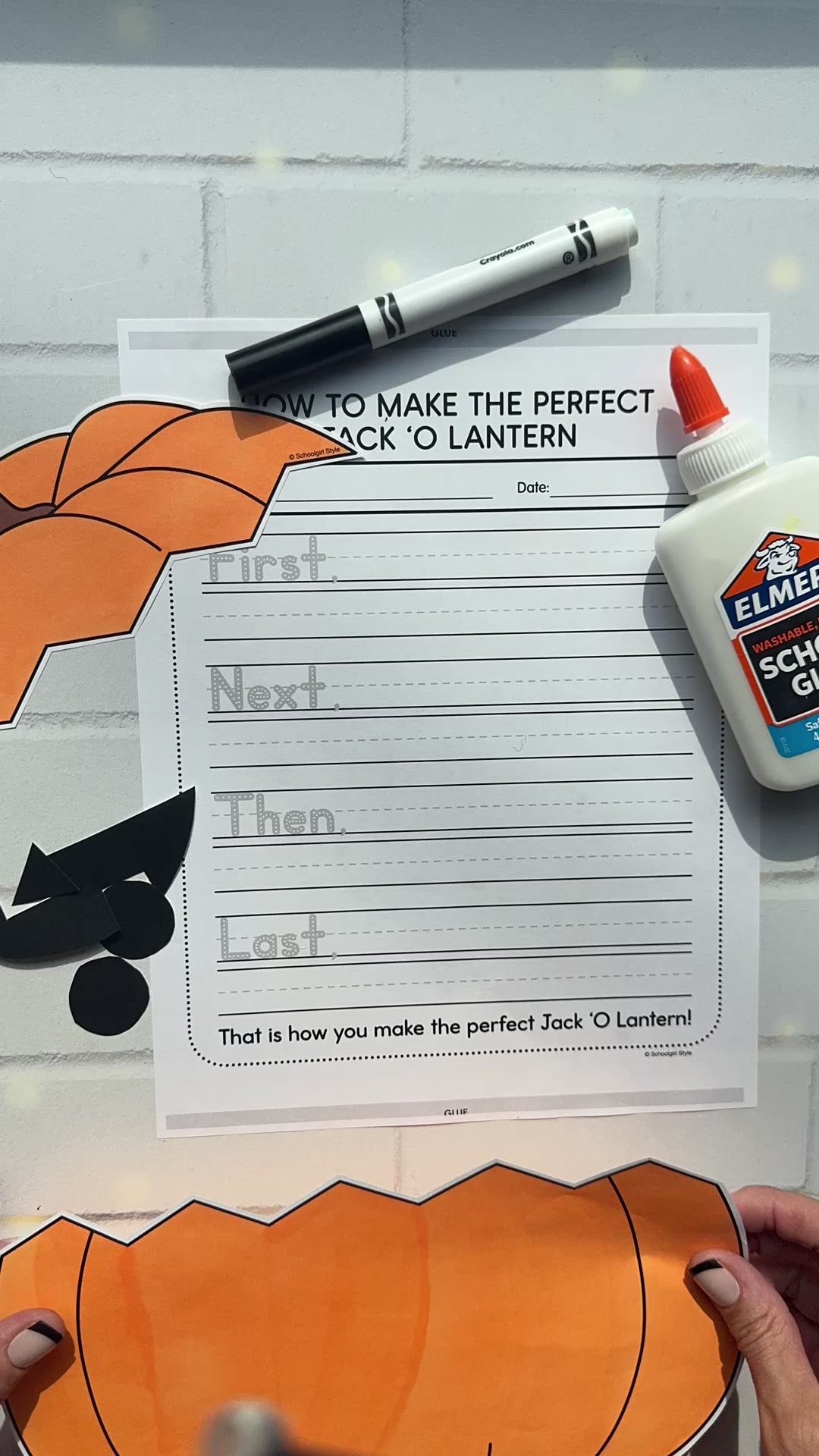 printable pumpkin writing activity