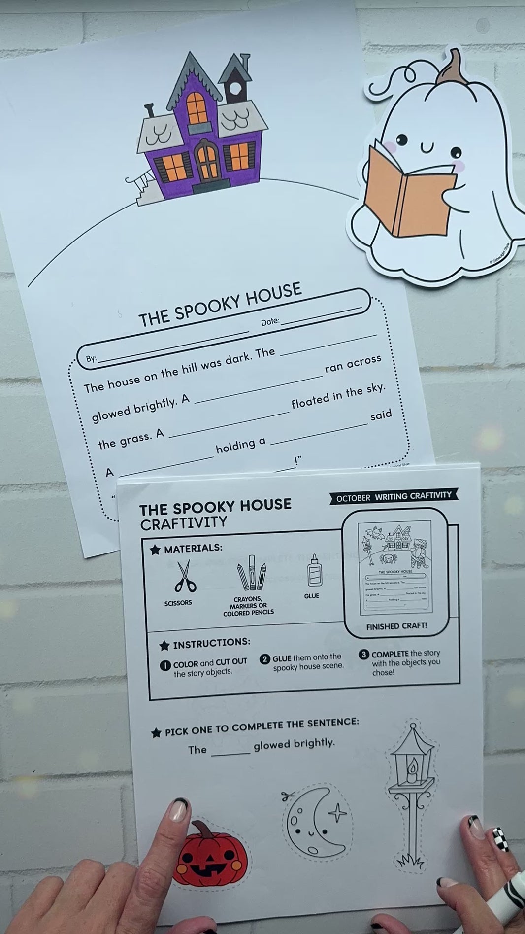 writing activity about a spooky house