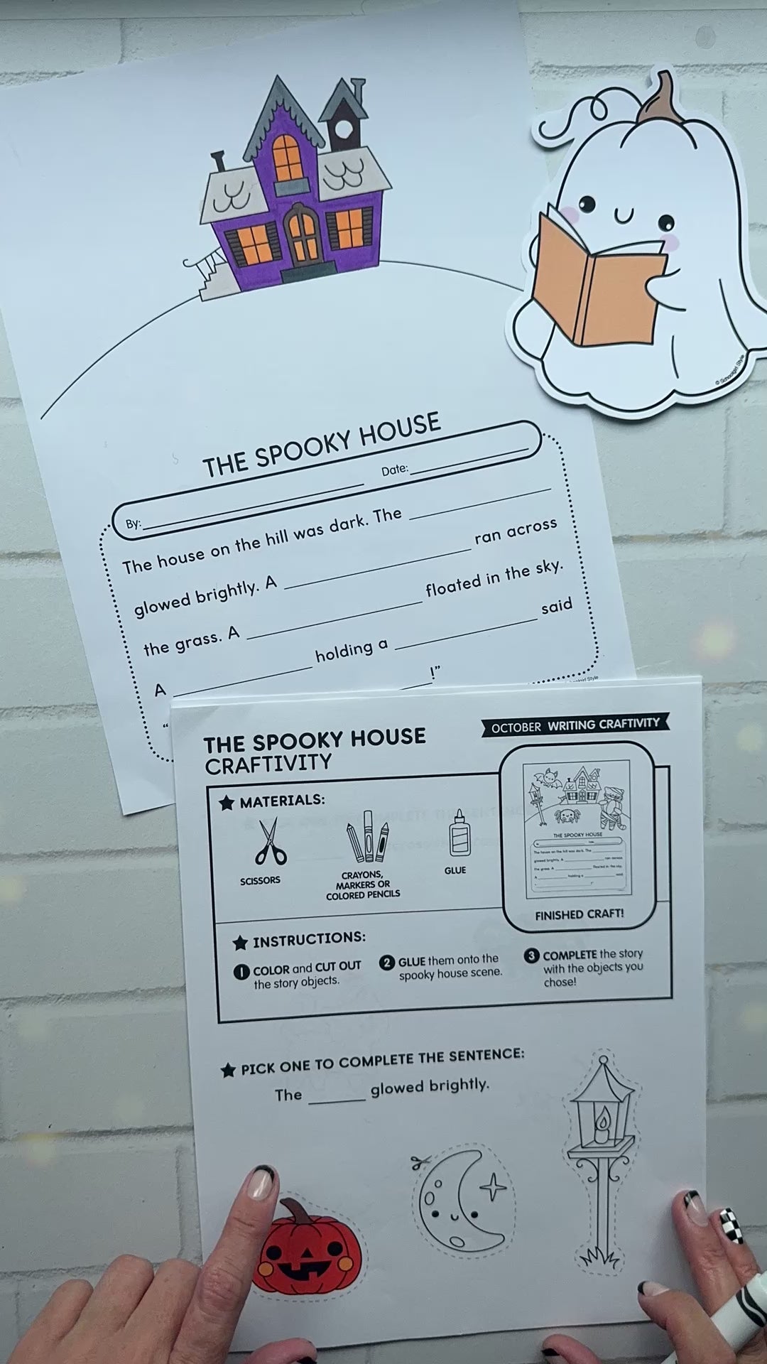 writing activity about a spooky house