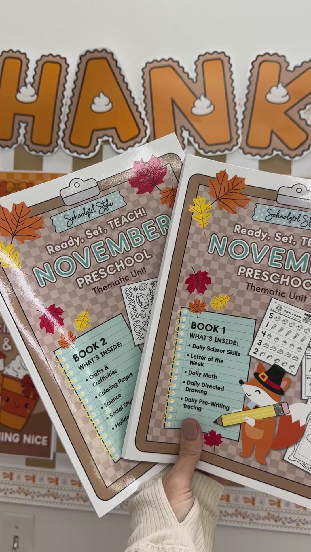 Printable Preschool November Thematic Unit Bundle