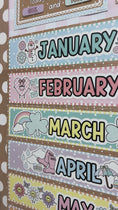 Load and play video in Gallery viewer, Calendar Bulletin Board Set | A Year In Pastel

