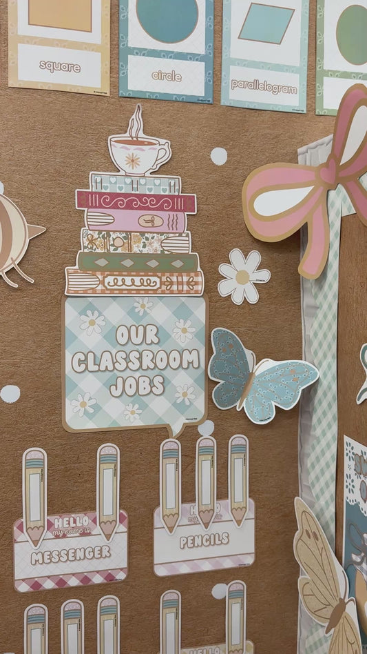 Printable Editable Classroom Jobs Bulletin Board Set | Miss Honey's Cottage Classroom