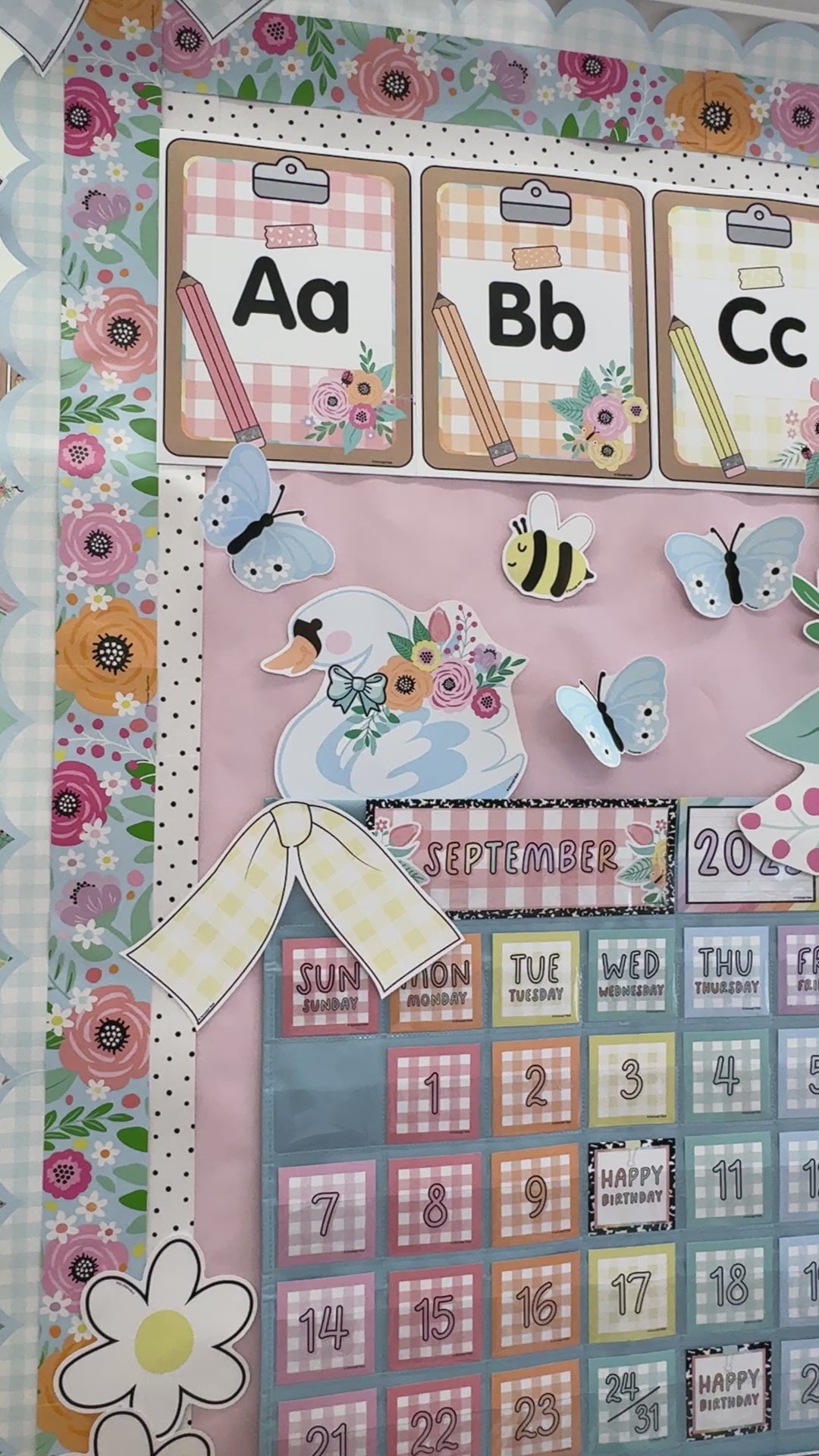 Floral pastel extra large cutout 