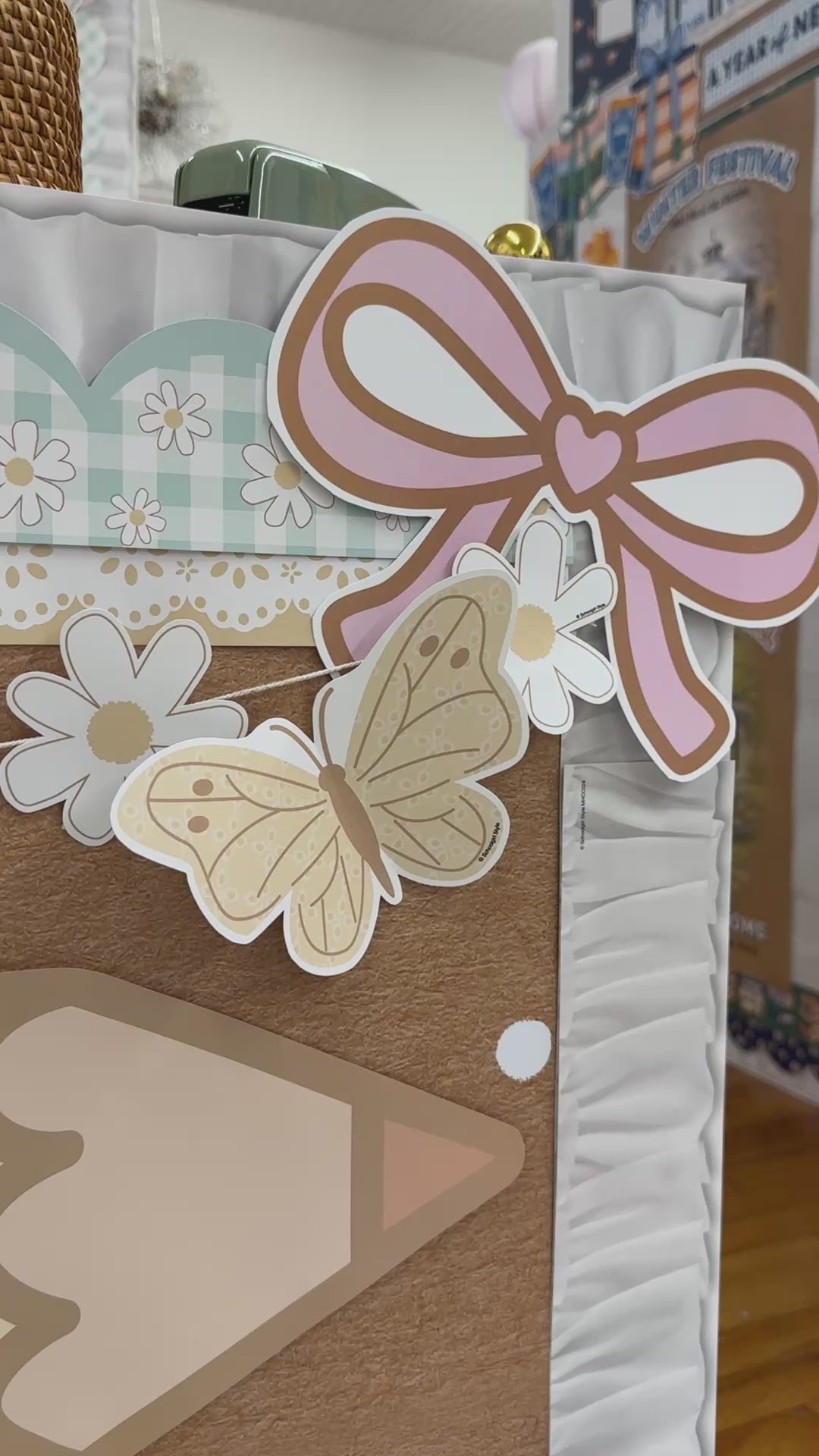 miss honey cottage classroom bow cutouts