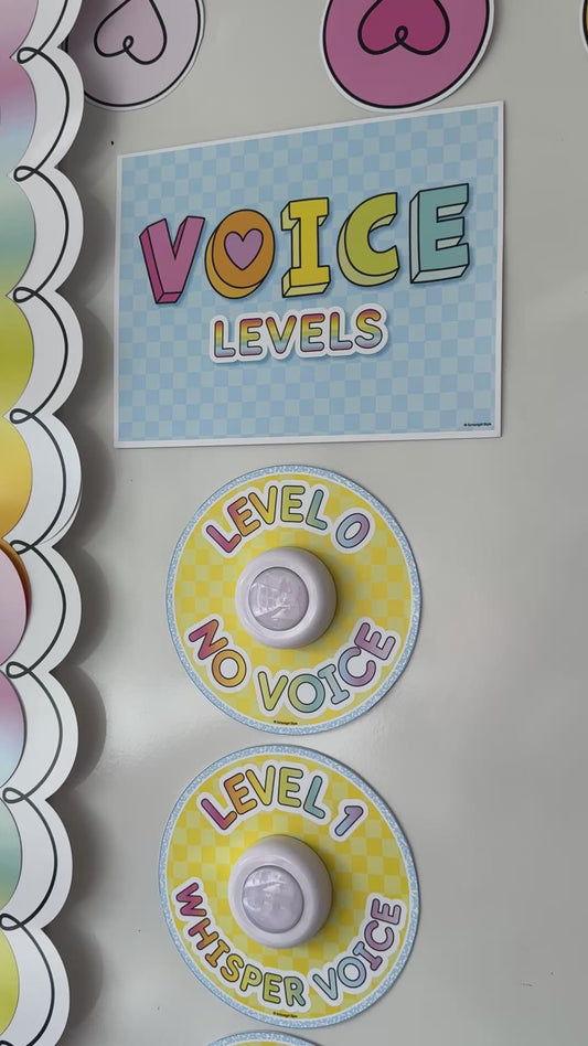 rainbow pastel voice level set 