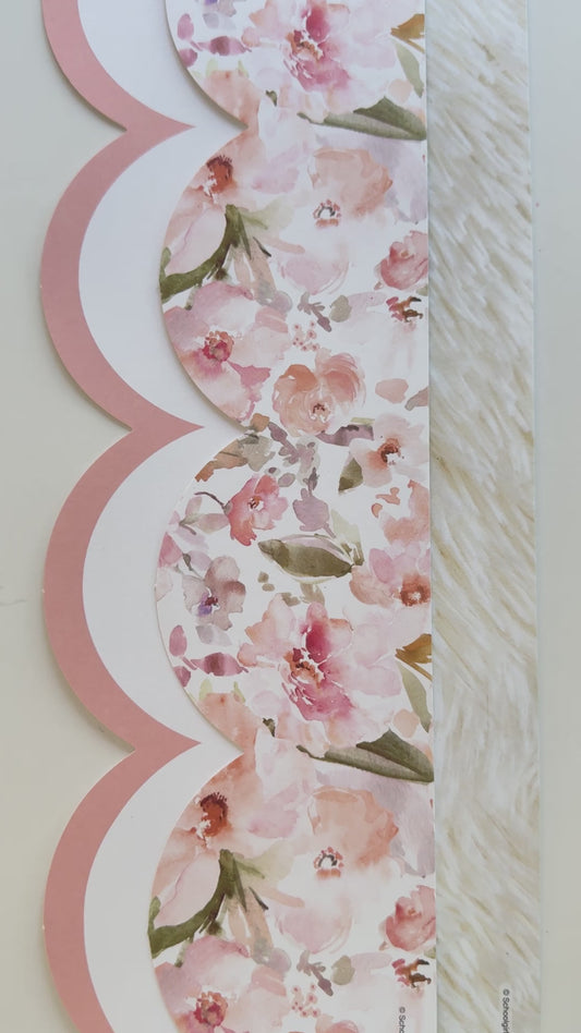 Coral Floral Dream Bulletin Board Border