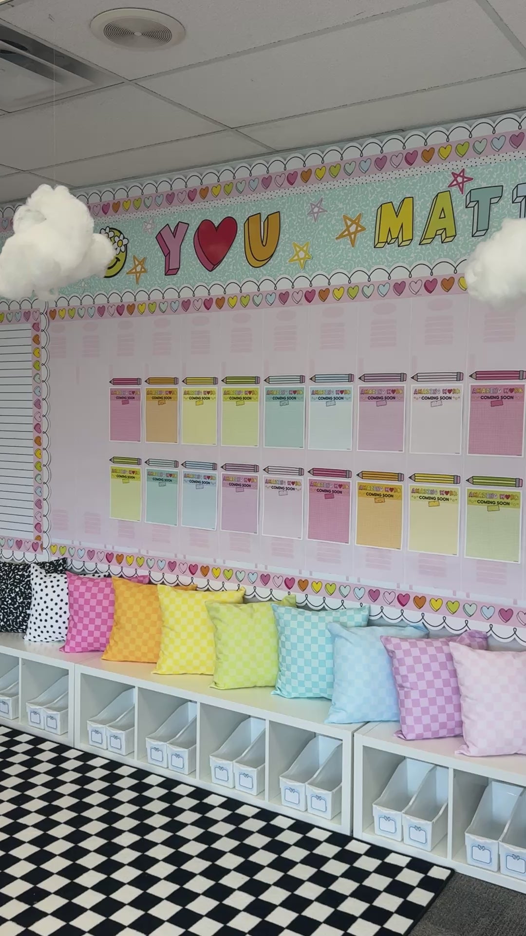 late for class pink locker bulletin board paper 