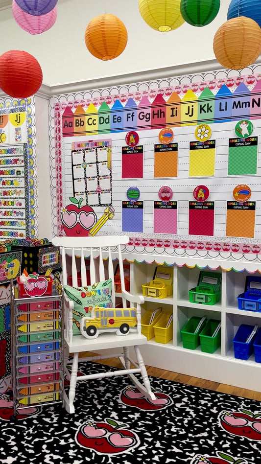 school days bright rainbow classroom decor bundle