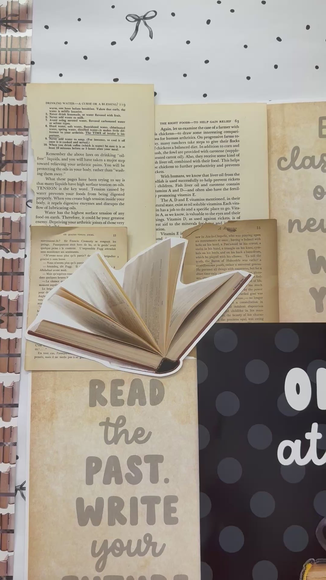 Open book bulletin board cutouts 