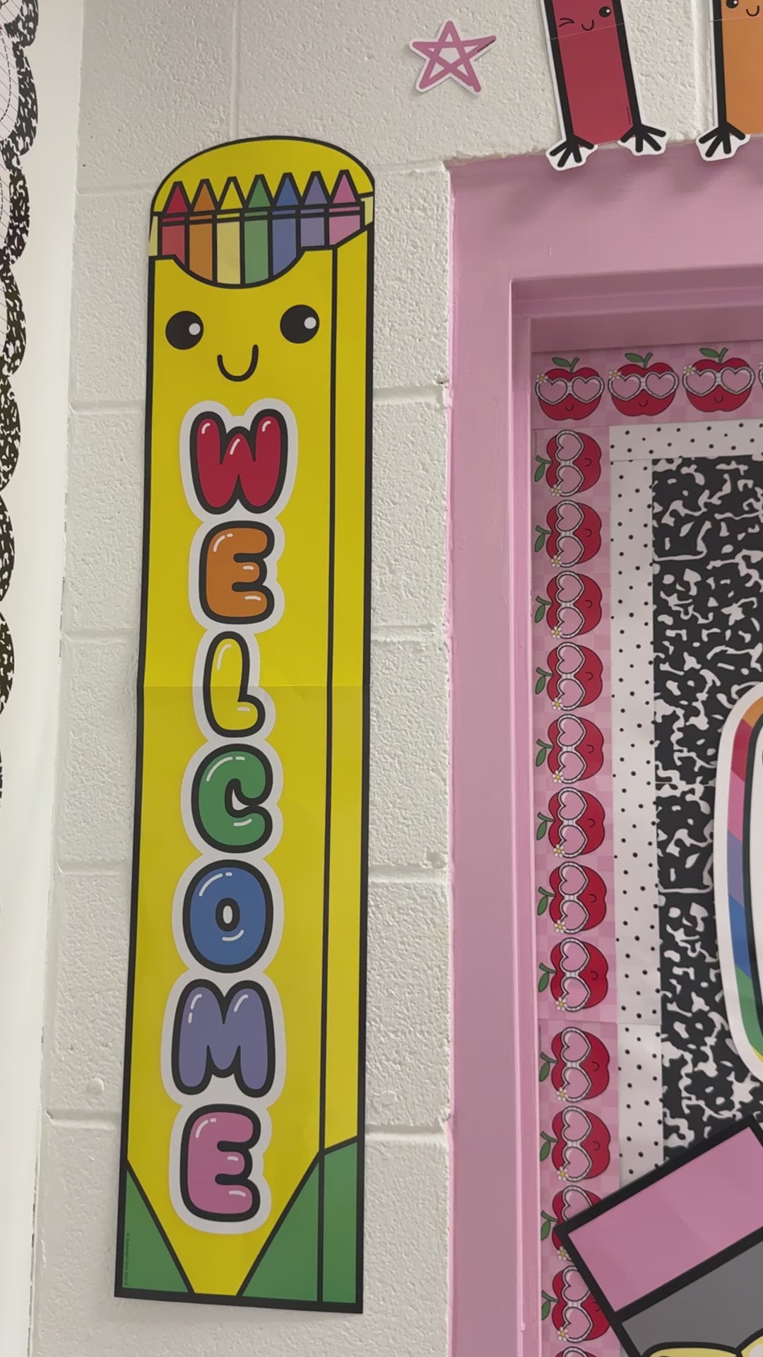 bright rainbow welcome statement piece 