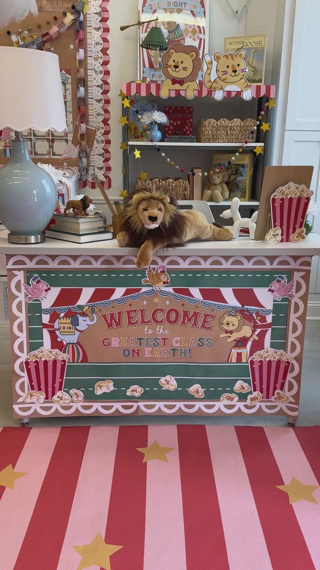 welcome kraft banner storybook circus