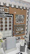 Load and play video in Gallery viewer, Classic Black and White Calendar Bulletin Board Set | Simply Sweet
