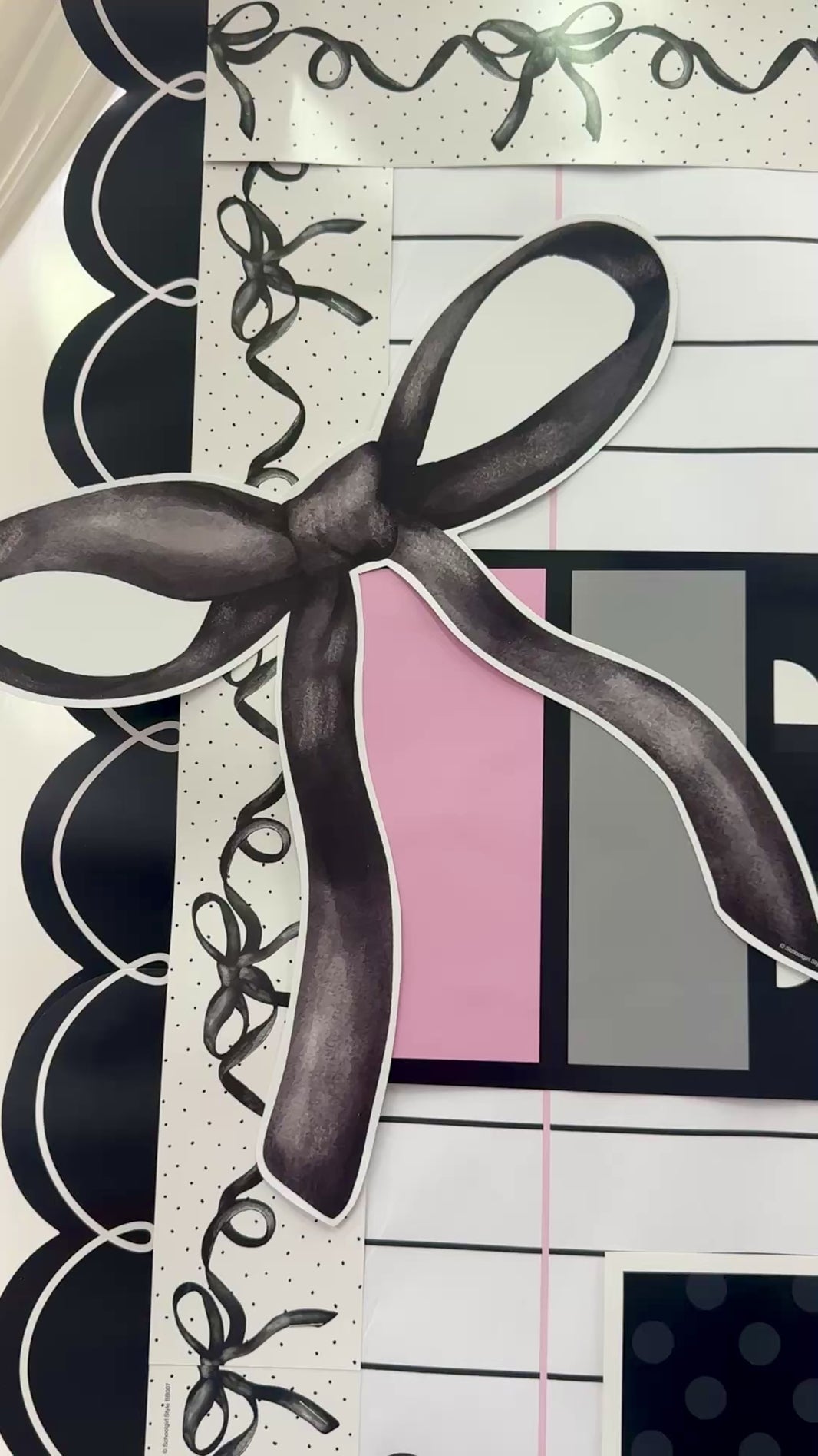 Large black skinny bow cutouts  