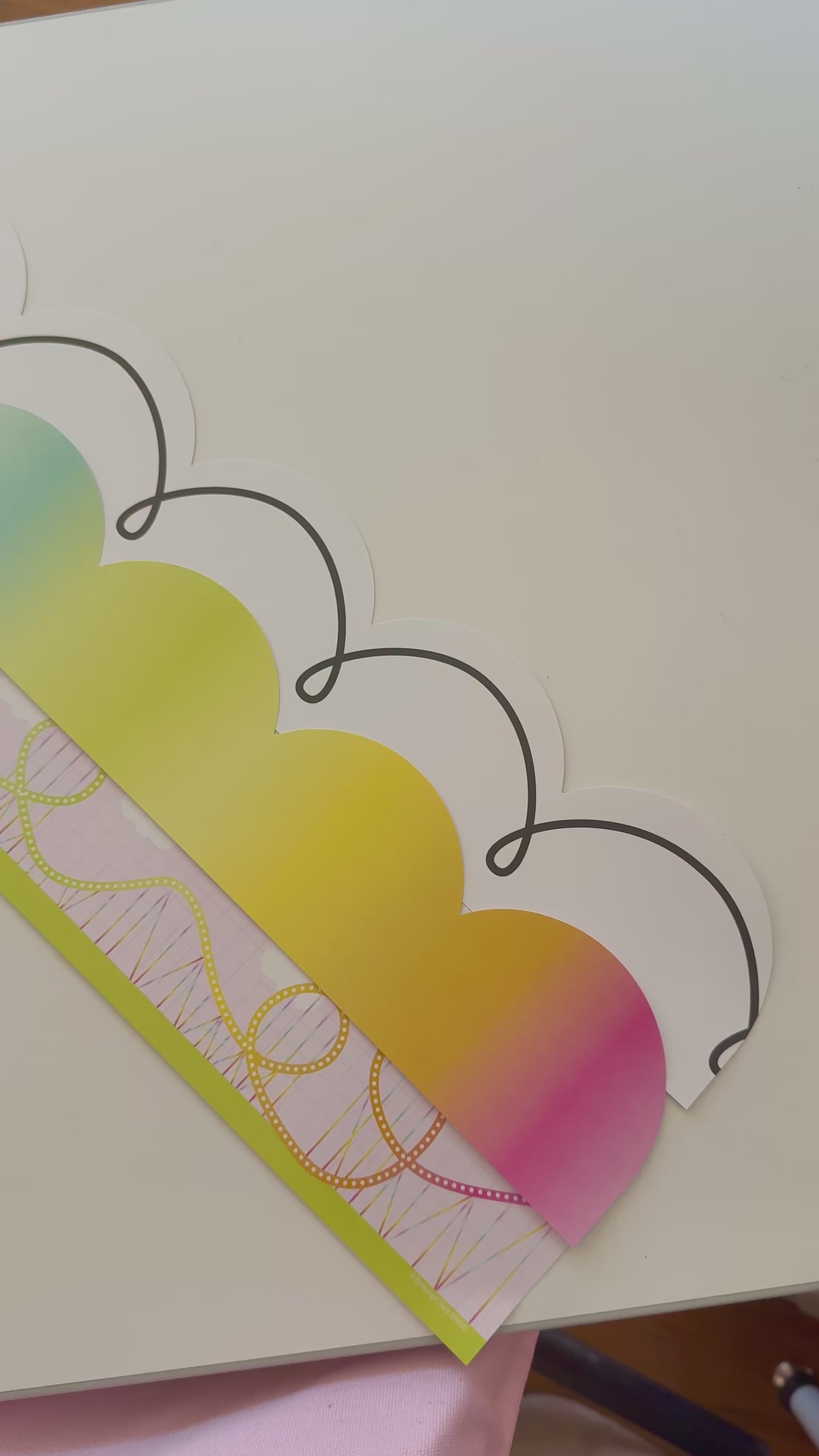 favorite white border, look on the bright side rainbow pastel border, emotional rollercoaster rainbow pastel border 