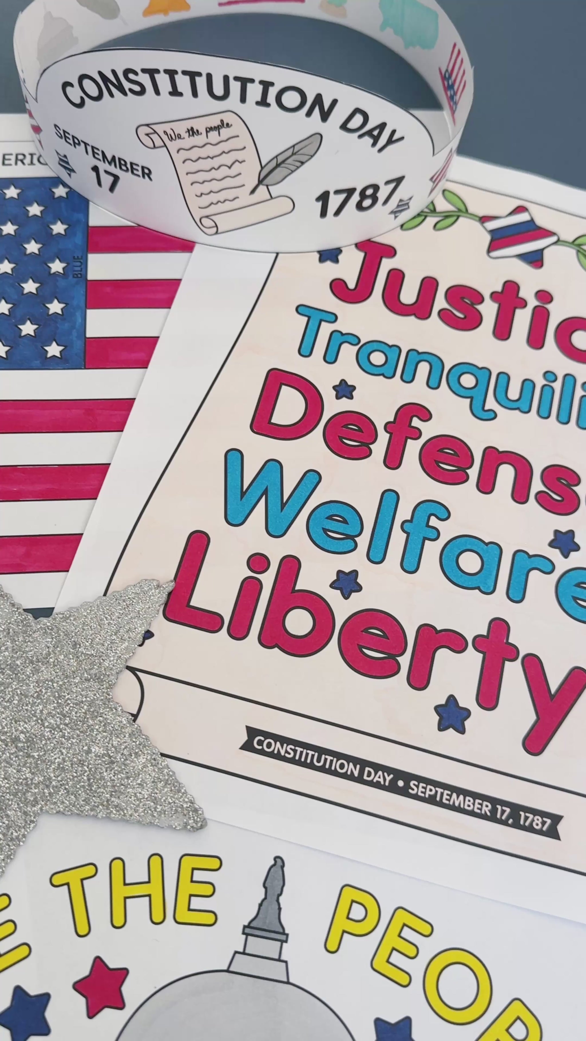 Classroom activities and worksheets for constitution day. 