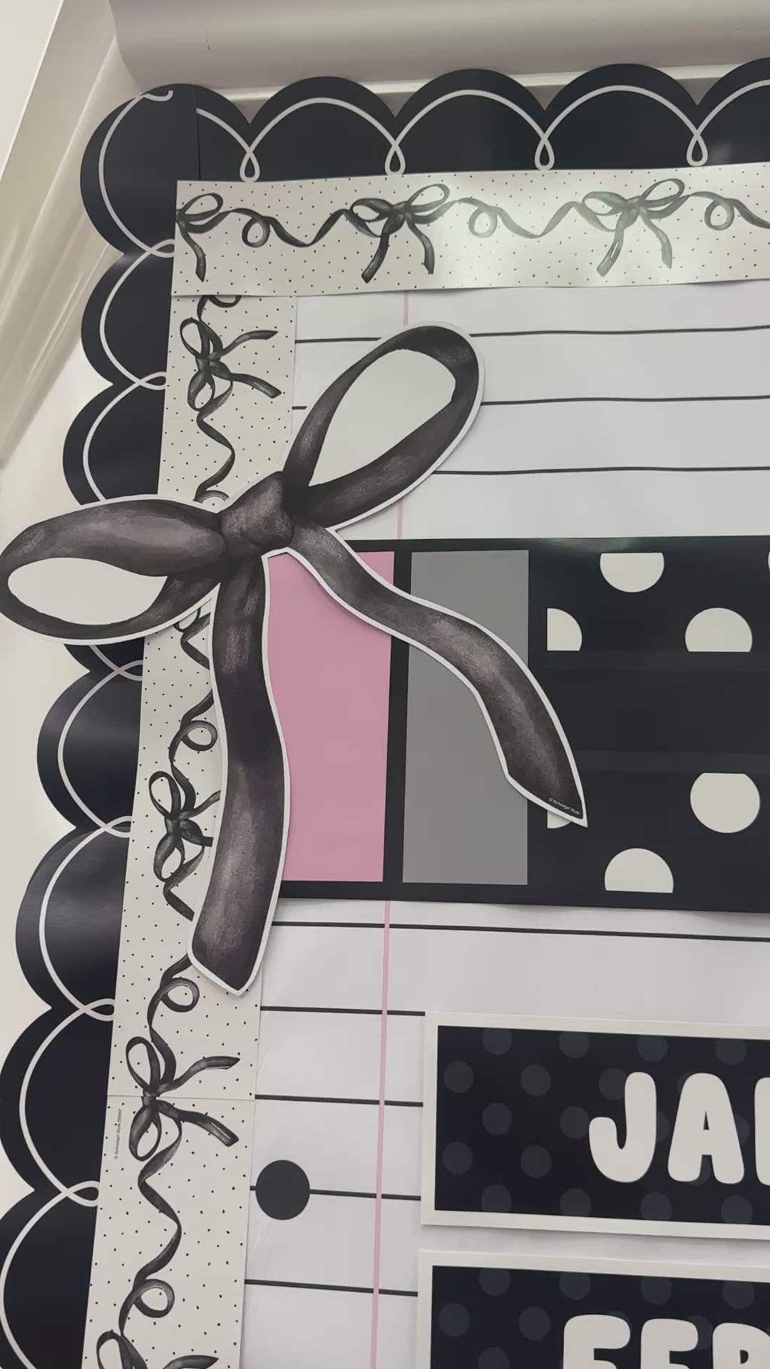 Black and white polka dot pencil with the text best day ever! 