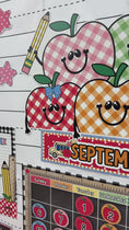 Load and play video in Gallery viewer, Gingham Apples Retro Calendar Topper | 90s Teacher
