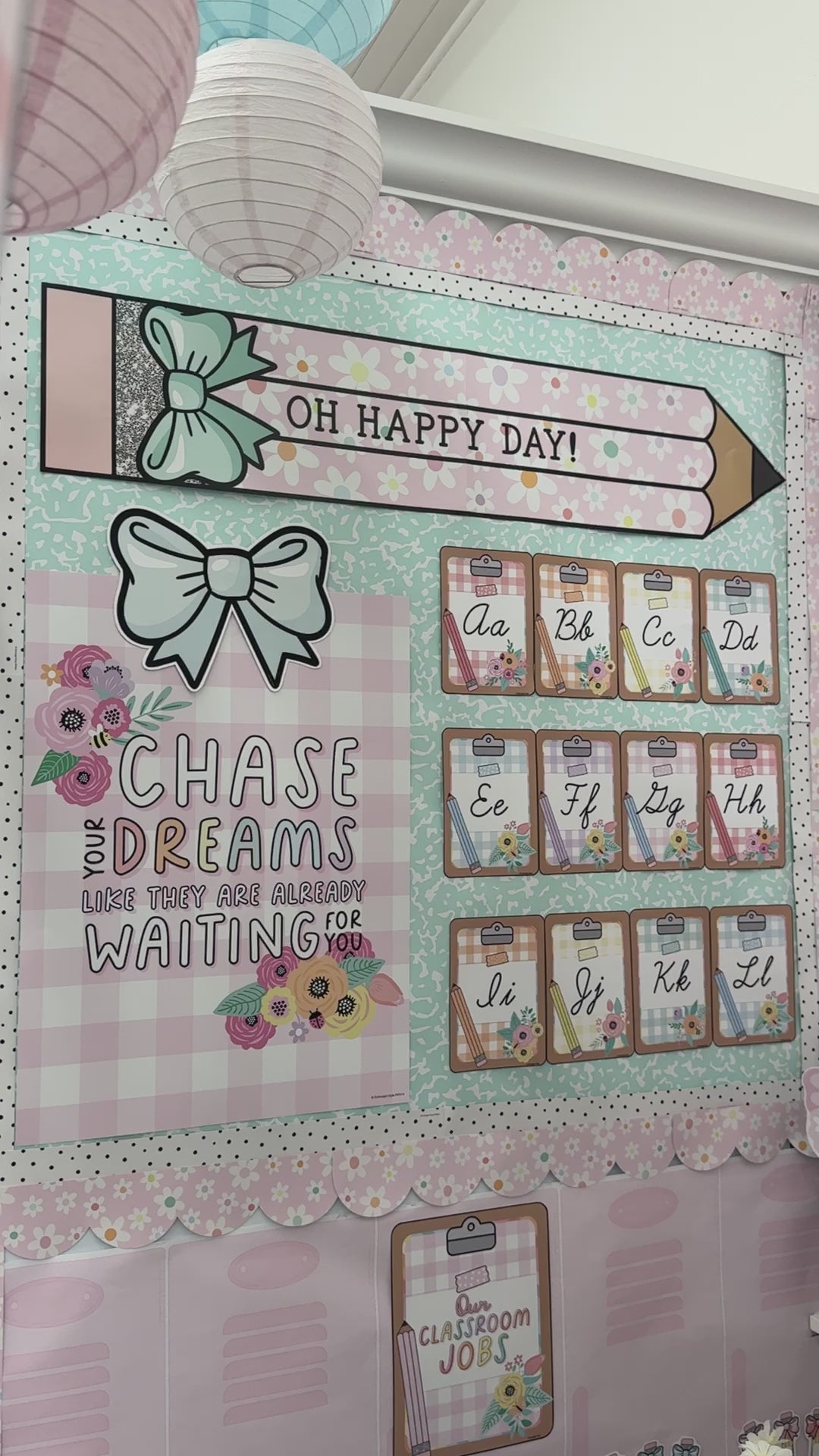 Oh happy day pastel floral pencil statement piece 