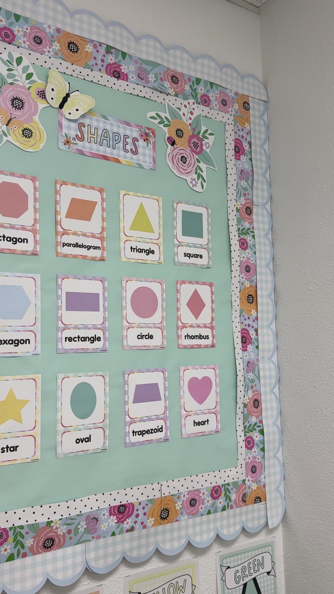 rainbow pastel shape cards 