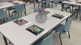 Load and play video in Gallery viewer, pastel table numbers with bows and gingham 
