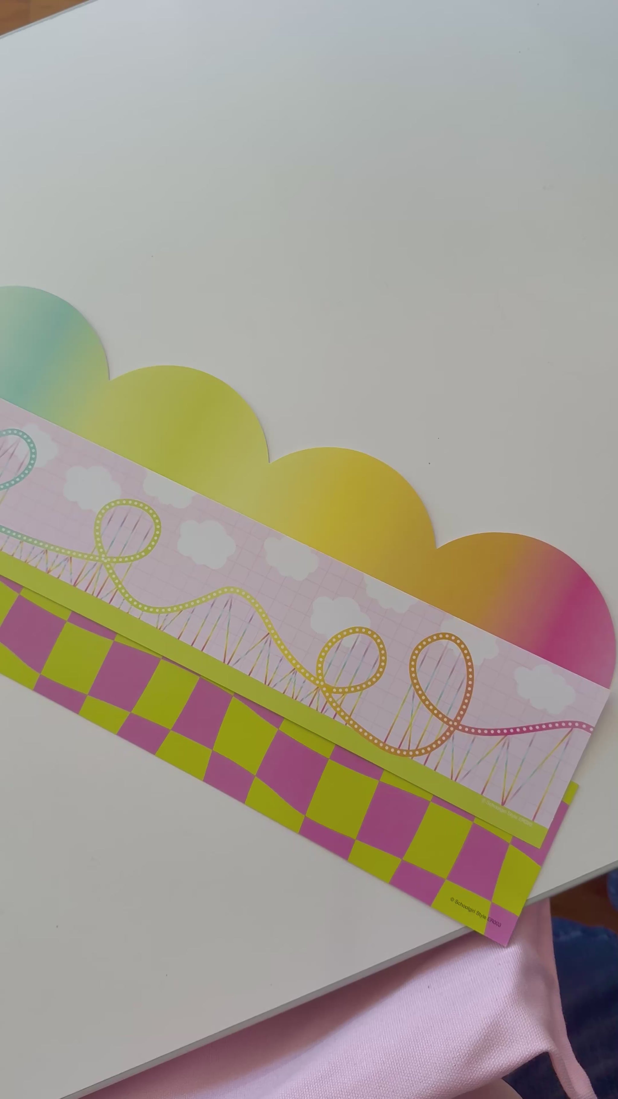 Look on the bright side rainbow pastel border, emotional rollercoaster rainbow pastel border, checkmate rainbow pastel border