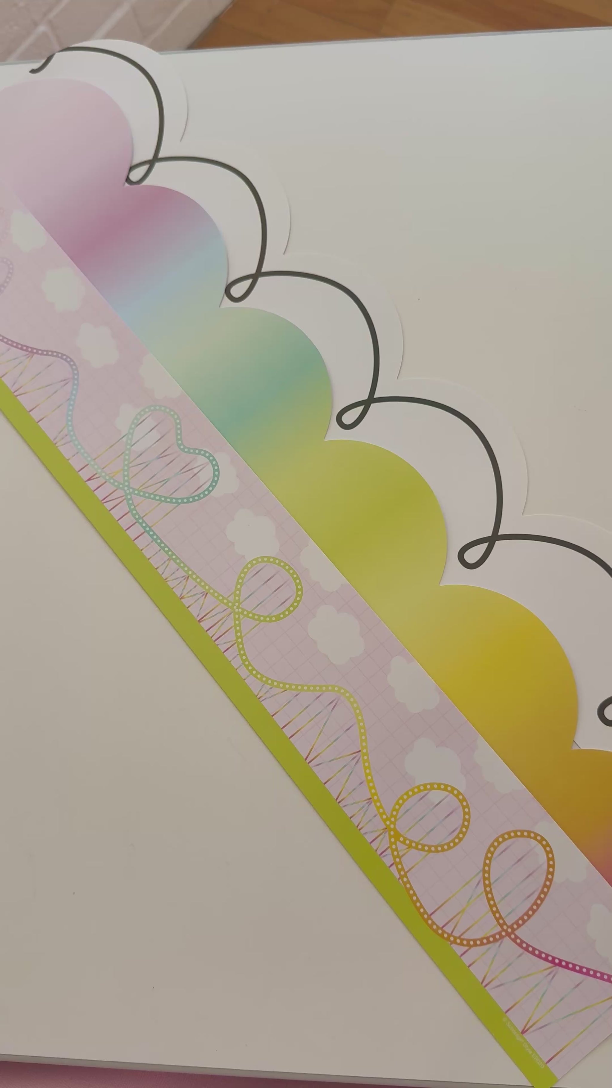 favorite white border, look on the bright side rainbow pastel border, emotional rollercoaster rainbow pastel border 