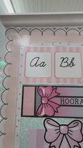 Load and play video in Gallery viewer, Boho pastel pink cursive alphabet letter cards 
