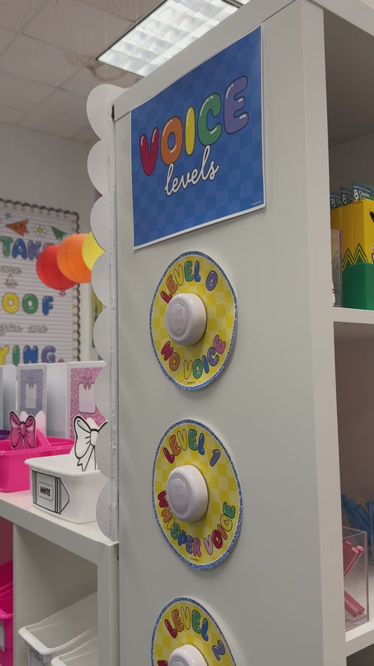 Printable Bright Rainbow Voice Level Set | School Days
