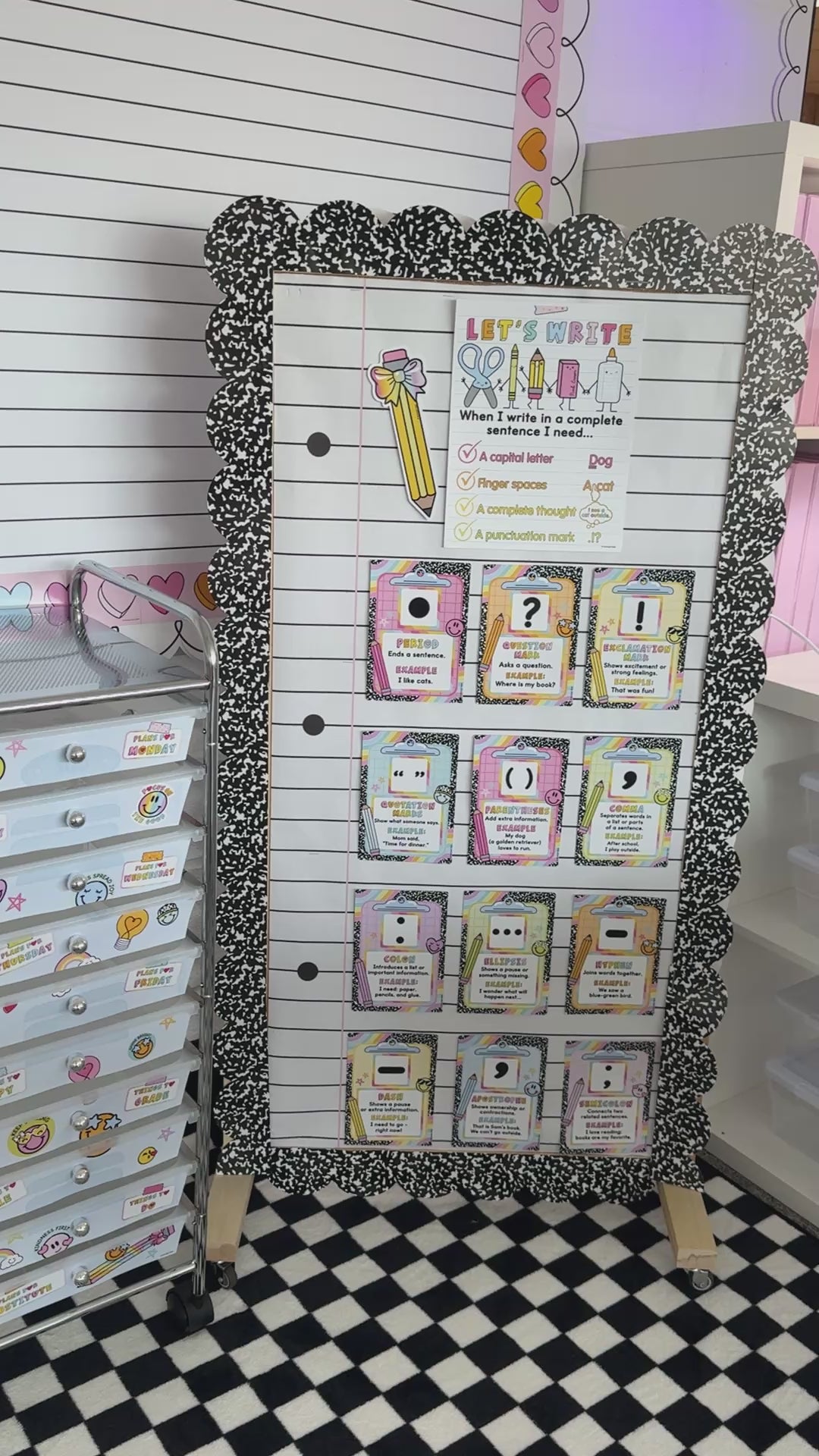 printable rainbow punctuation cards