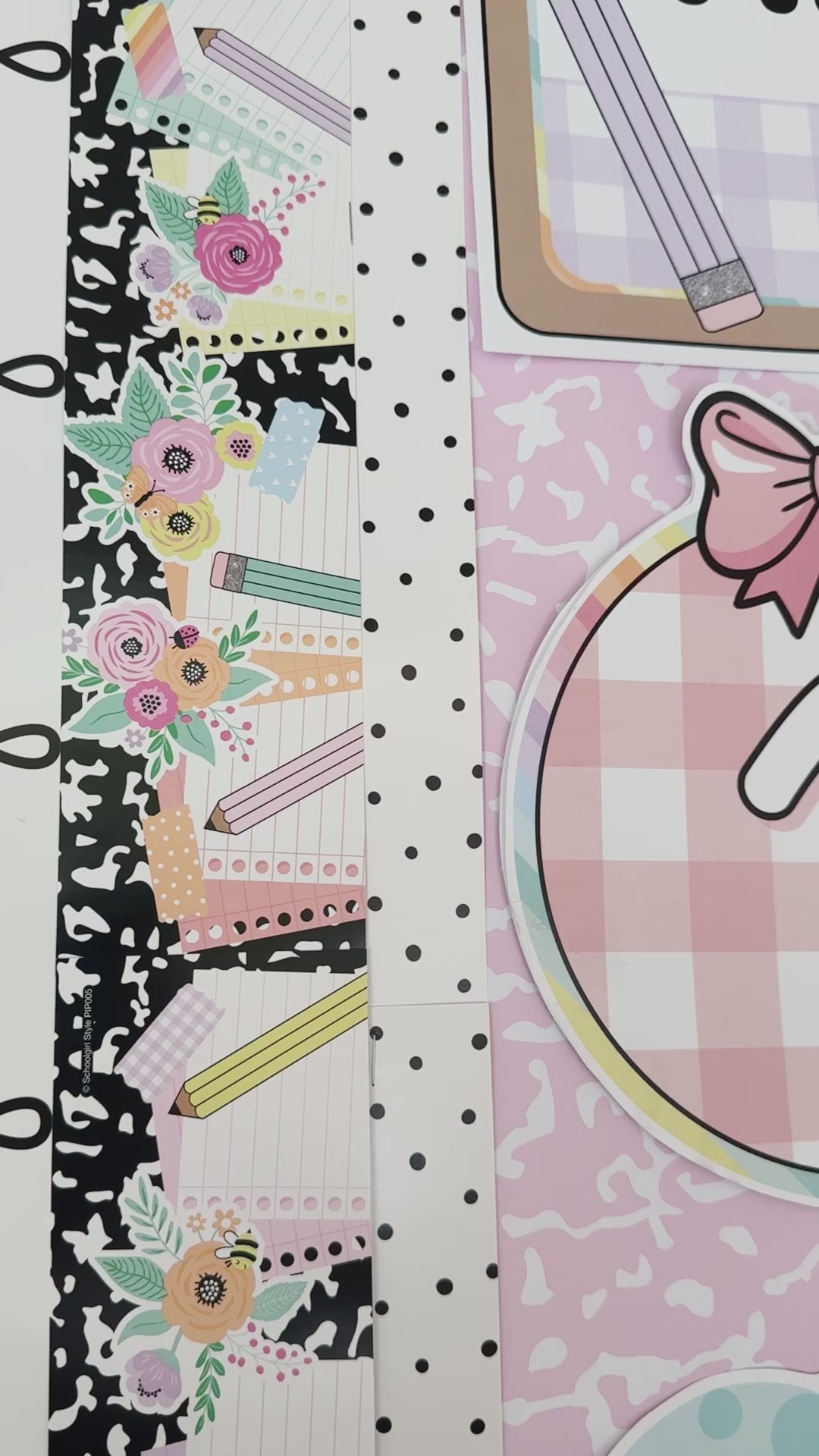 pastel gingham table number cutouts 