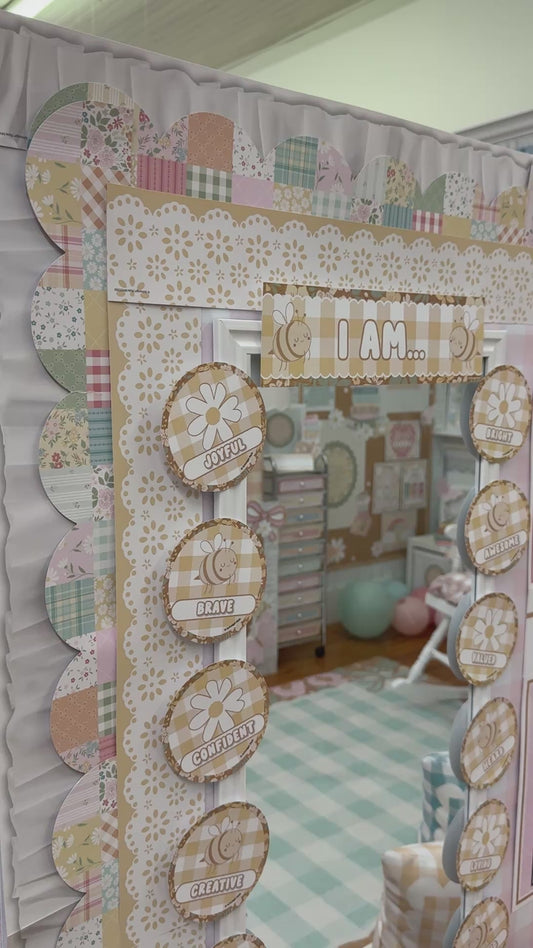 miss honey cottage classroom golden lace trim border