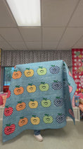 Load and play video in Gallery viewer, Happy Gingham Apples on Jean Classroom Mat by Schoolgirl Style
