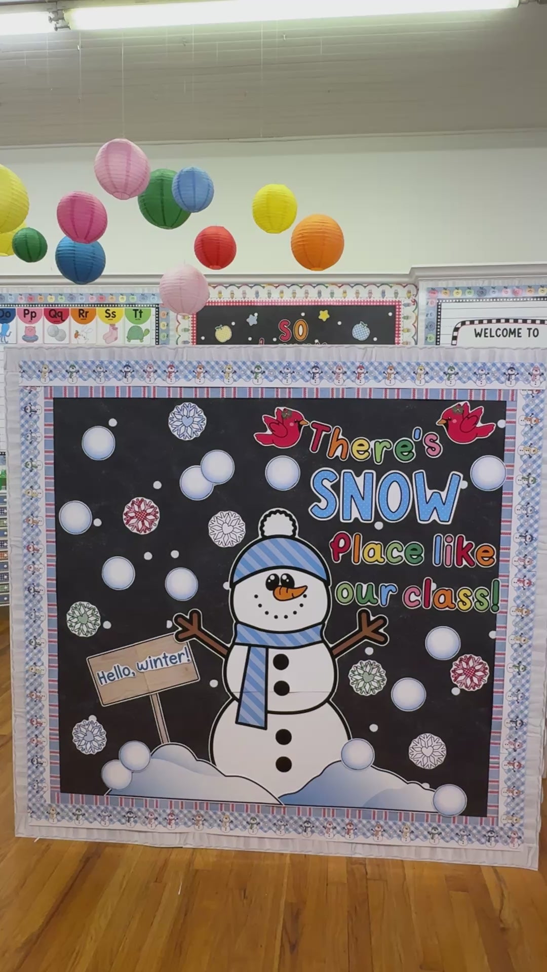 90s teacher seasonal winter bulletin board set 
