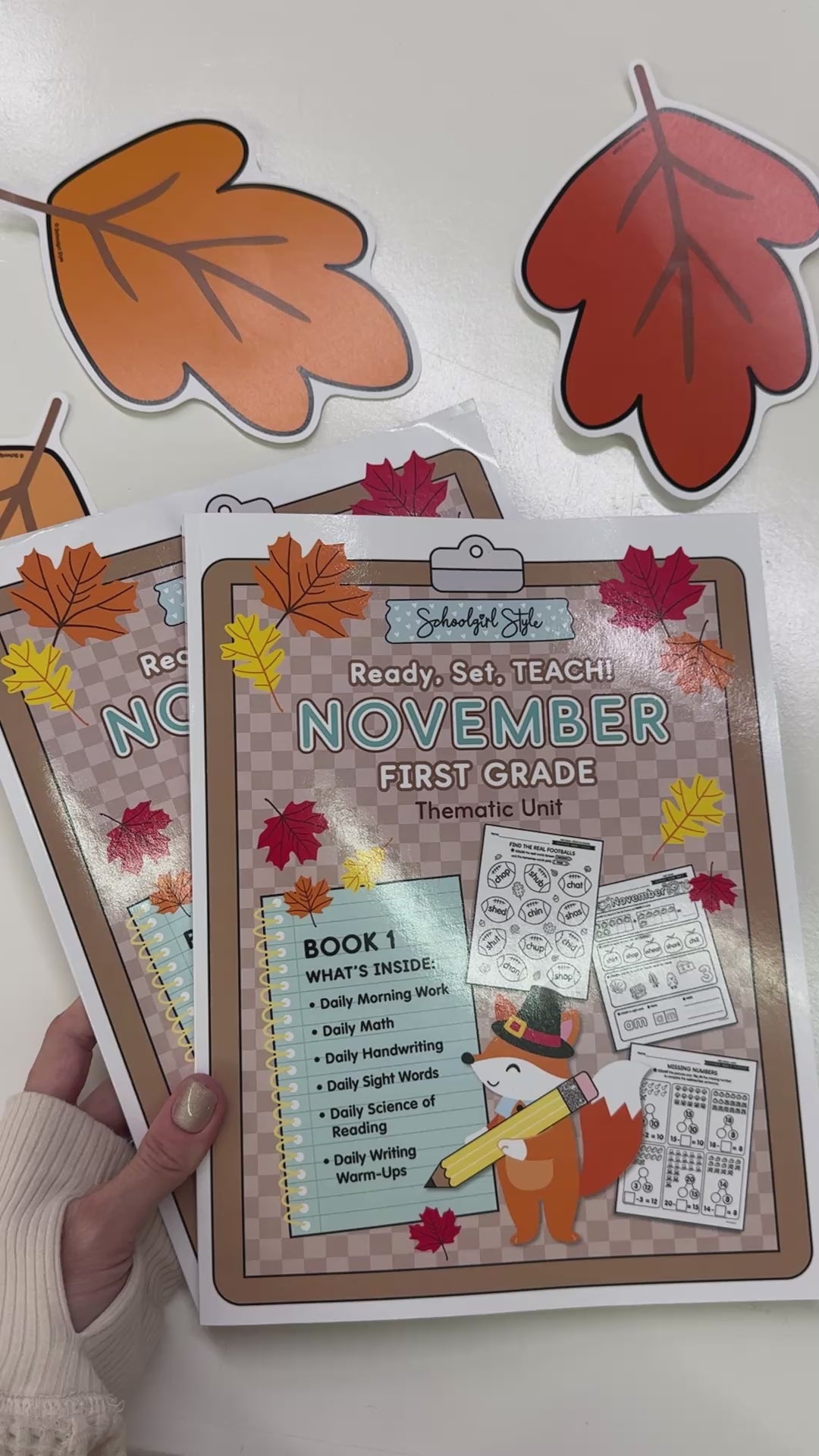 Printable First Grade November Thematic Unit Bundle