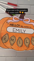 Load and play video in Gallery viewer, Printable Pumpkin Name Craftivity
