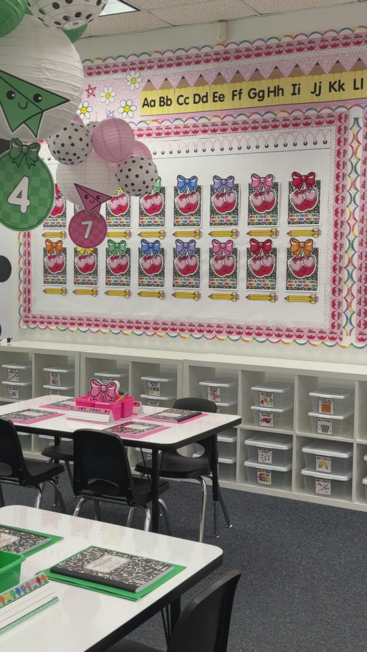 bright rainbow pencils bulletin board cutouts 