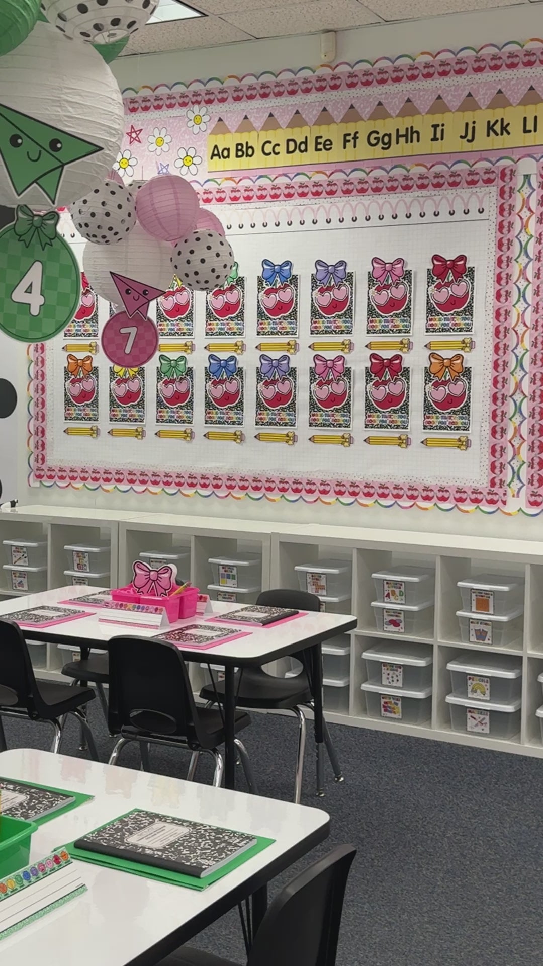 bright rainbow pencils bulletin board cutouts 