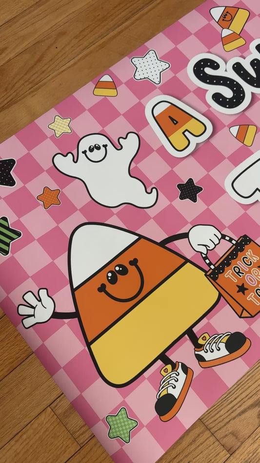 Printable Halloween Horizontal Walgreens Ready Kraft Style Banner | 90s Teacher
