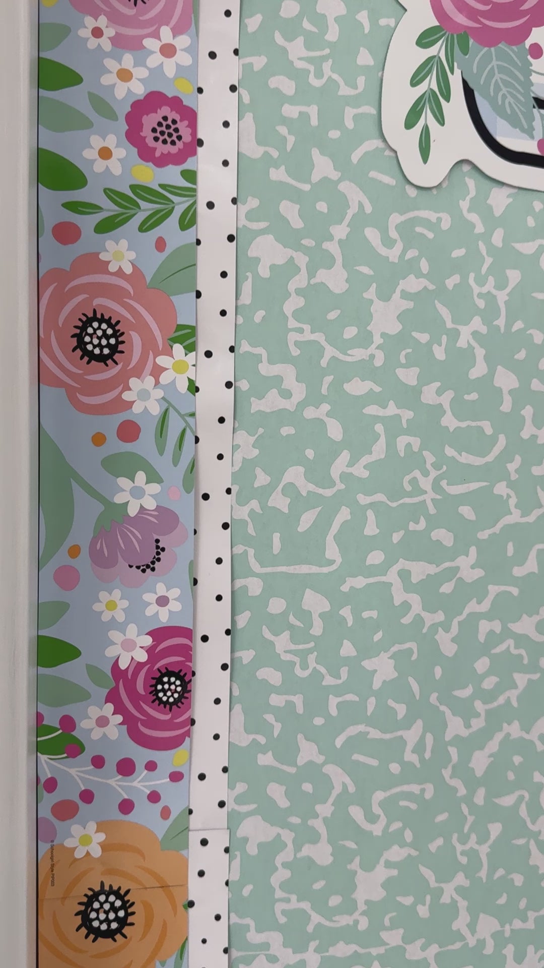 Knockout floral pastel bulletin board border 