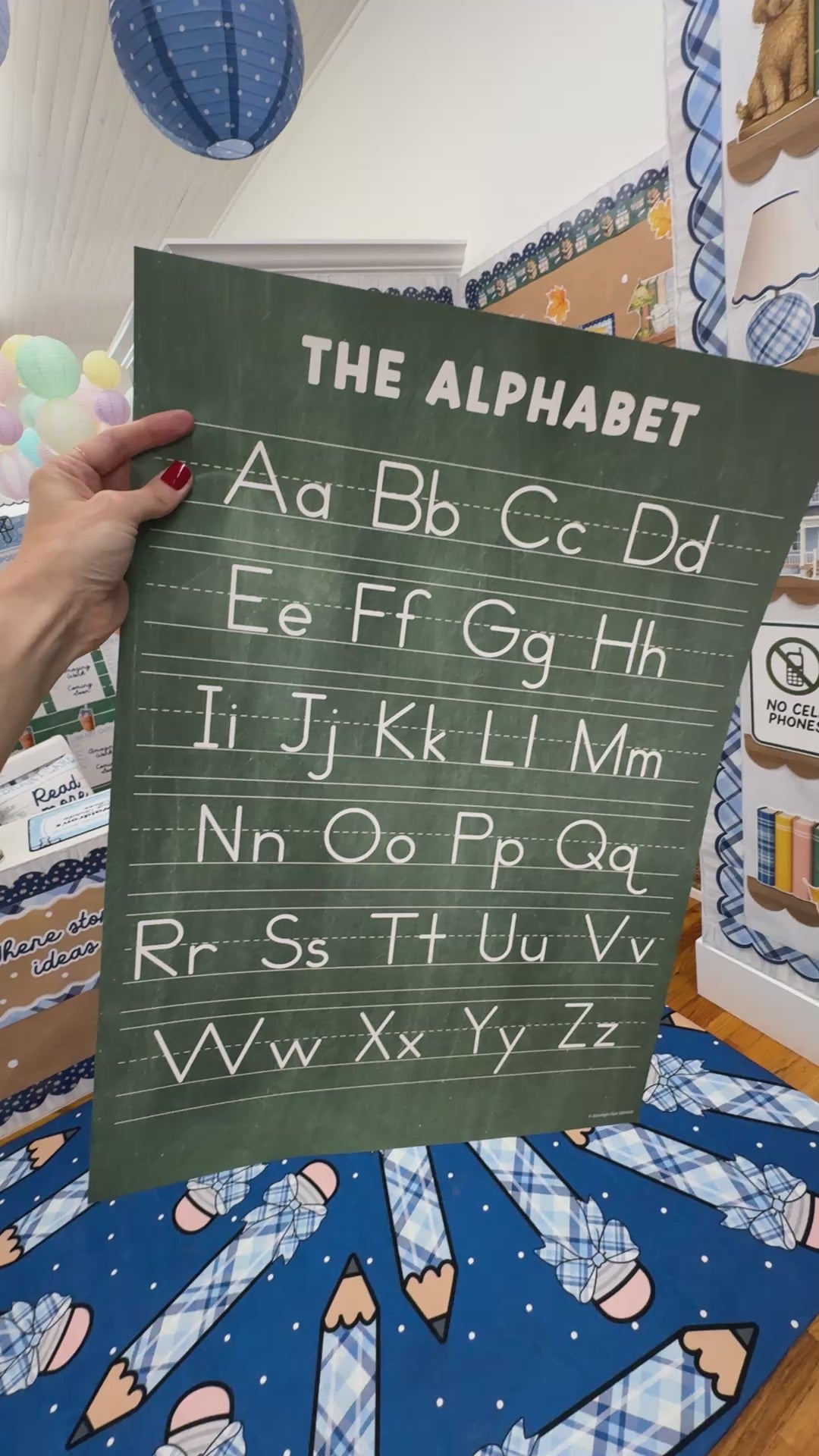 Vintage Chalkboard Alphabet Poster